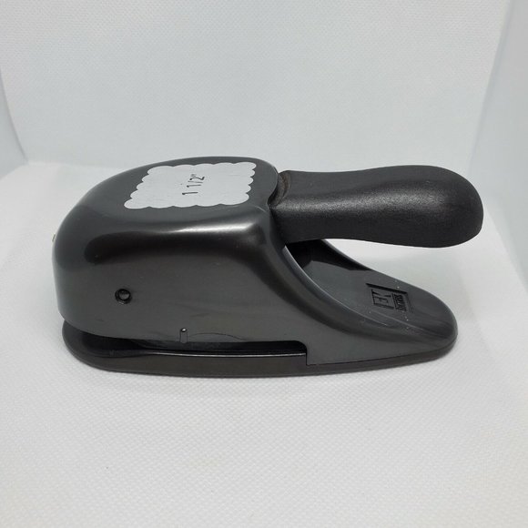 Ek Success Whale Tale Scallop Square Shape Black 1 1/2" Paper Punch Arts Crafts - Picture 9 of 11